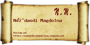 Nádasdi Magdolna névjegykártya