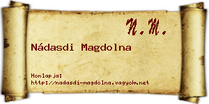 Nádasdi Magdolna névjegykártya