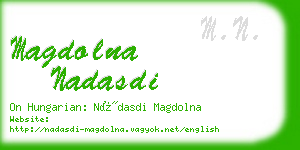 magdolna nadasdi business card